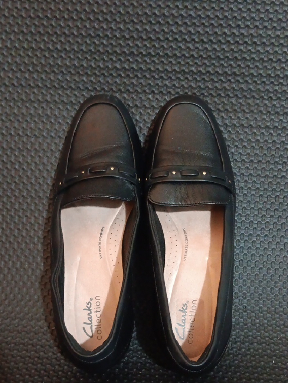 Clarks Black Slip-On Penny Loafers for Women